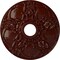 Ekena Millwork Norwich Ceiling Medallion (Fits Canopies up to 4 1/2"), 18"OD x 3 1/2"ID x 1 3/8"P, Brushed Mahogany CM18NOBMF - alternate 1